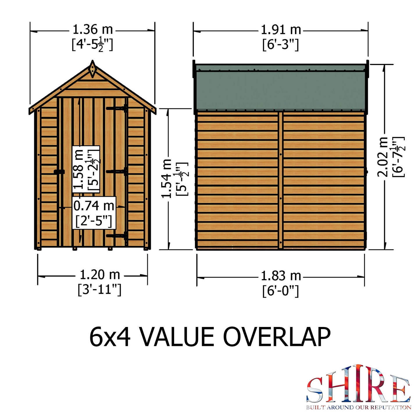 Shire Overlap 6x4 SD Value Pressure treated