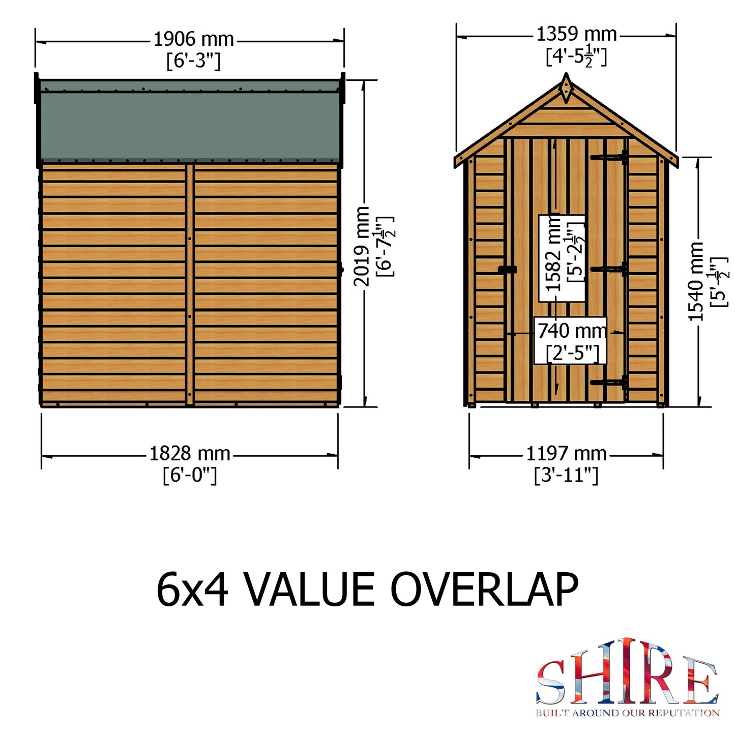 Shire Overlap 6x4 SD Value Pressure treated