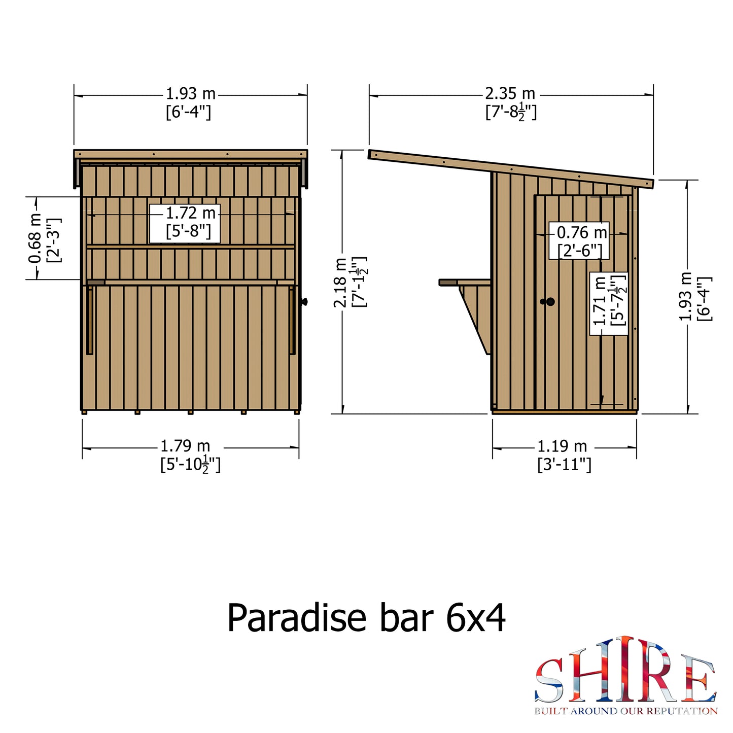 Shire Bar Pent 6x4