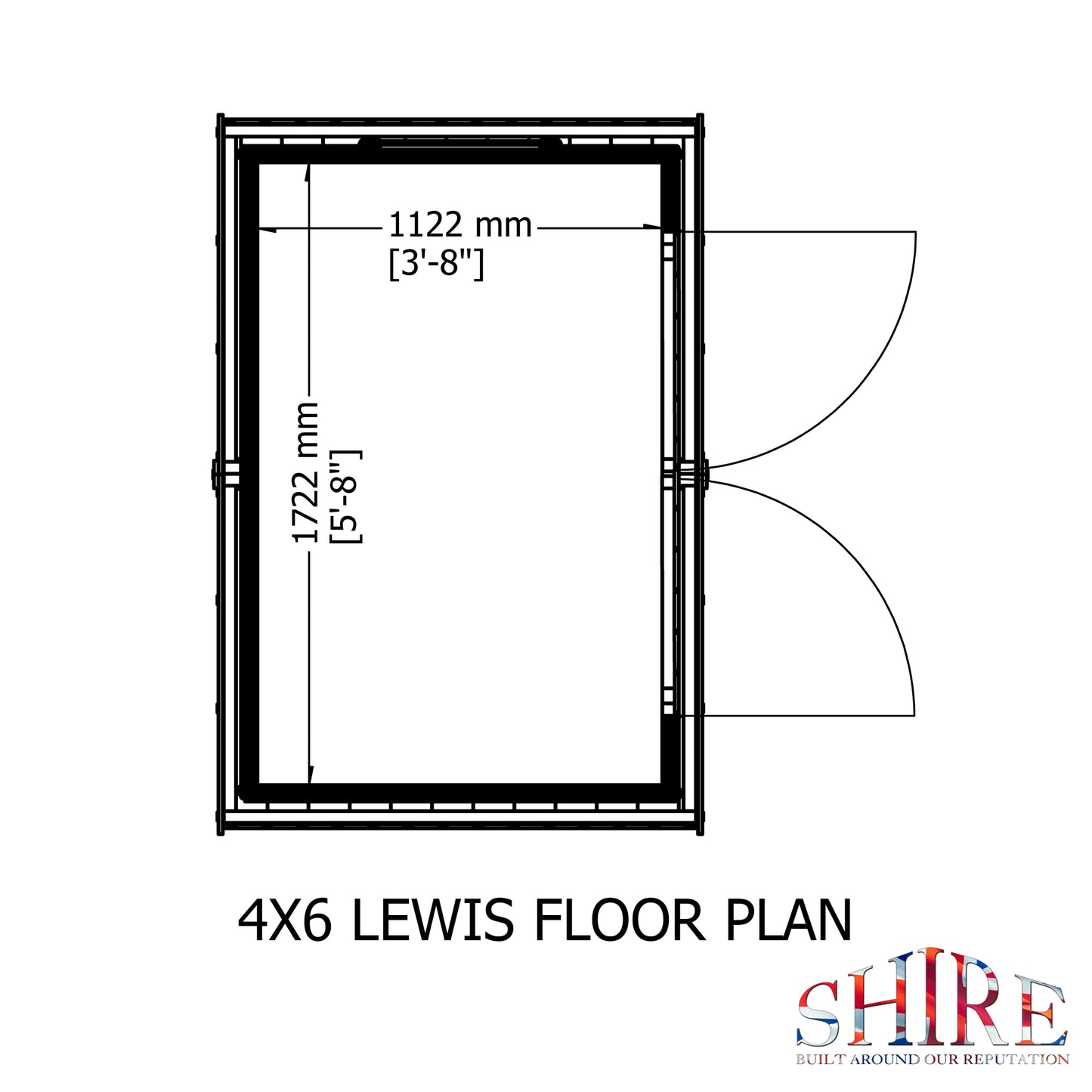 Shire Lewis 4x6 Double Door Loglap