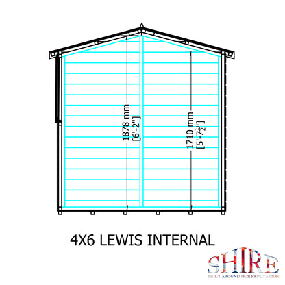 Shire Lewis 4x6 Double Door Shiplap