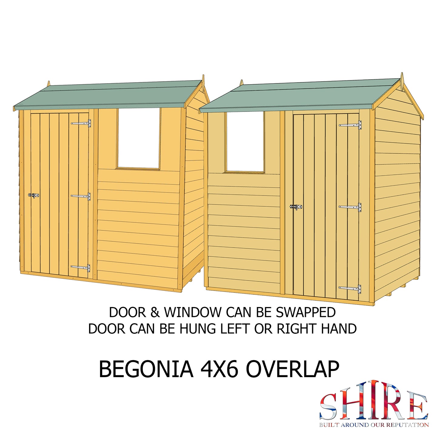 Shire Overlap 6x4 SD Reverse Apex 6x4