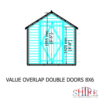 Shire Overlap 8x6 Double Door Value