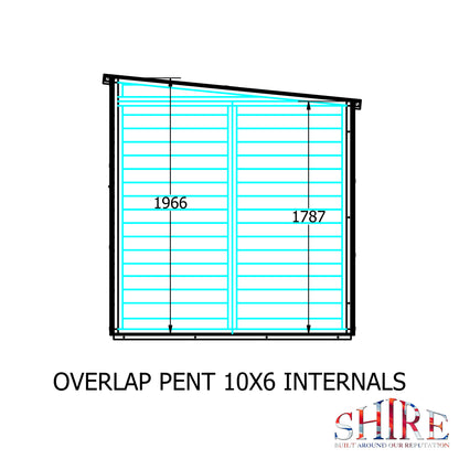 Shire Overlap Double Door Pent 10x6 D/D
