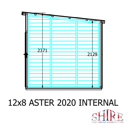 Shire Aster 12x8 Loglap Left Hand  Storage