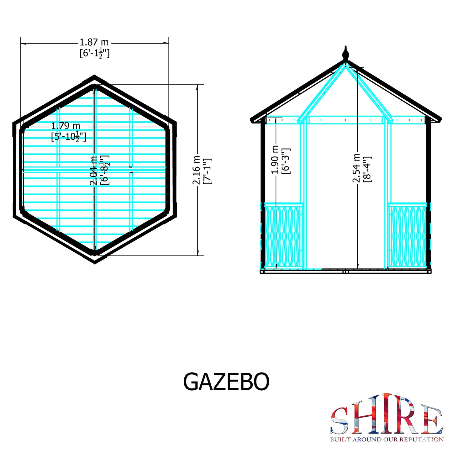 Shire Gazebo Summerhouse PT 6x6