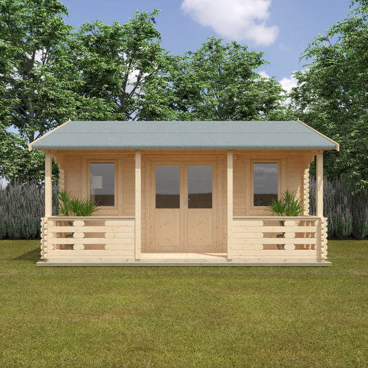 18x14 Adlington (inc. Veranda) 44mm Log Cabin