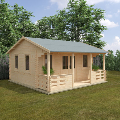 18x14 Adlington (inc. Veranda) 44mm Log Cabin