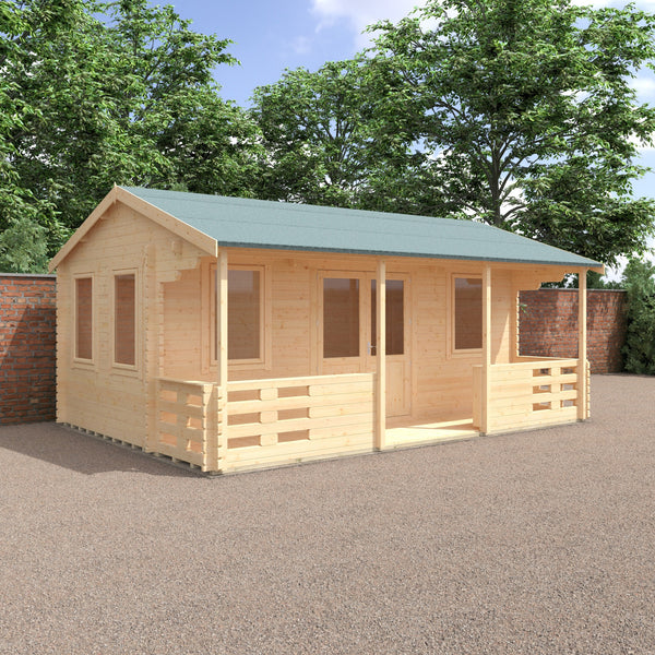 20x16 Adlington (inc. Veranda) 44mm Log Cabin