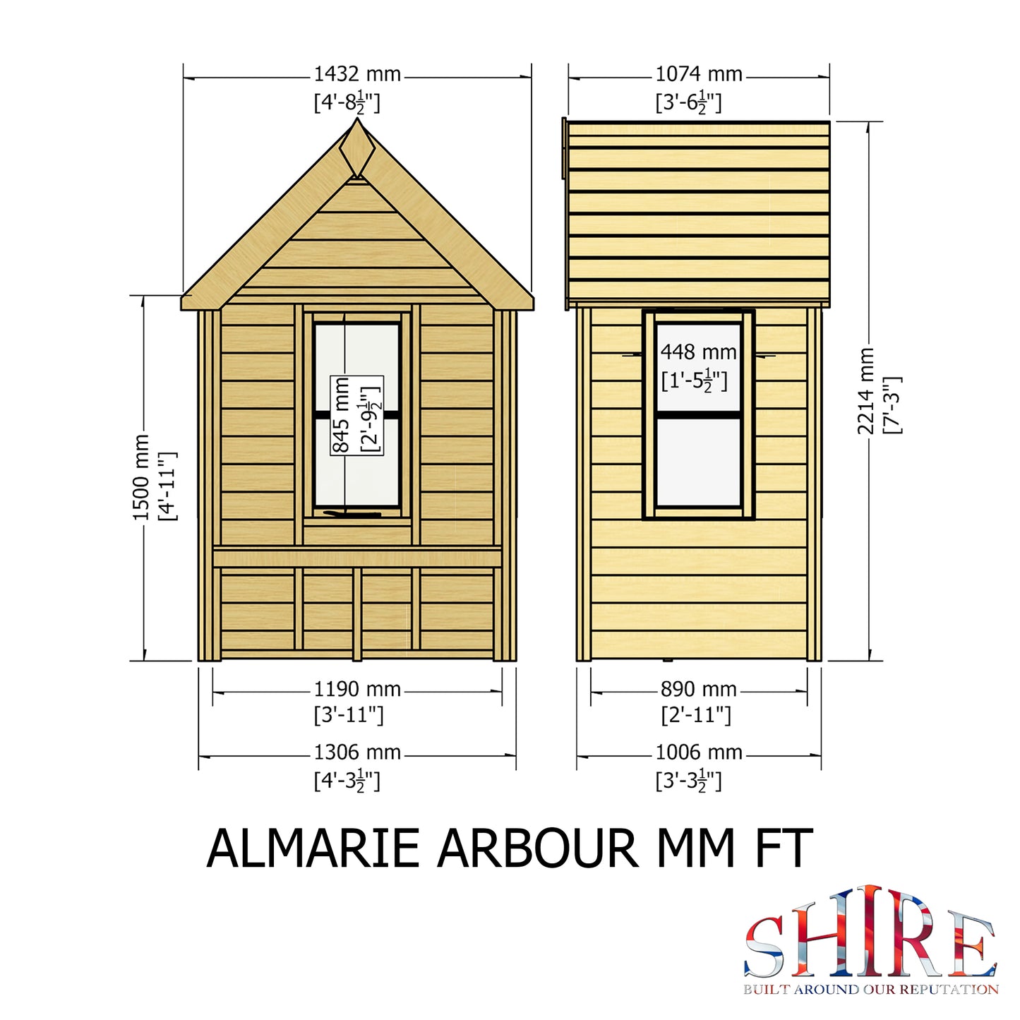 Shire Almarie Arbour Pressure treated