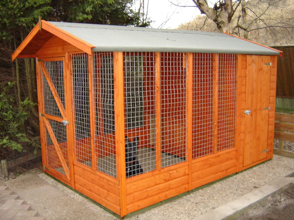 Shire 9x9 Apex Kennel and Run 2970mm Shiplap