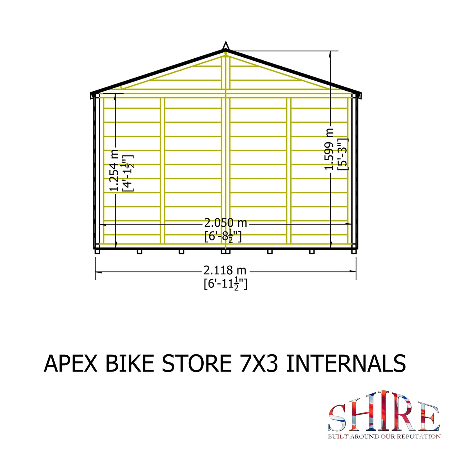 Shire Apex Bike Store Shiplap with floor 7x3