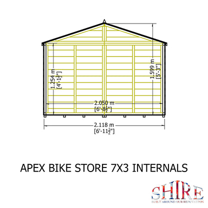 Shire Apex Bike Store Shiplap with floor 7x3