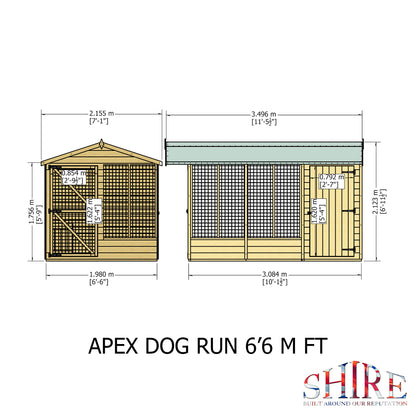 Shire Apex Dog Run Loglap (Kennel) (6'6" x 3’6")