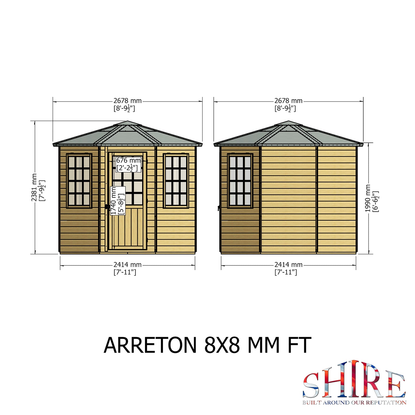 Shire Arreton 8x8 Loglap