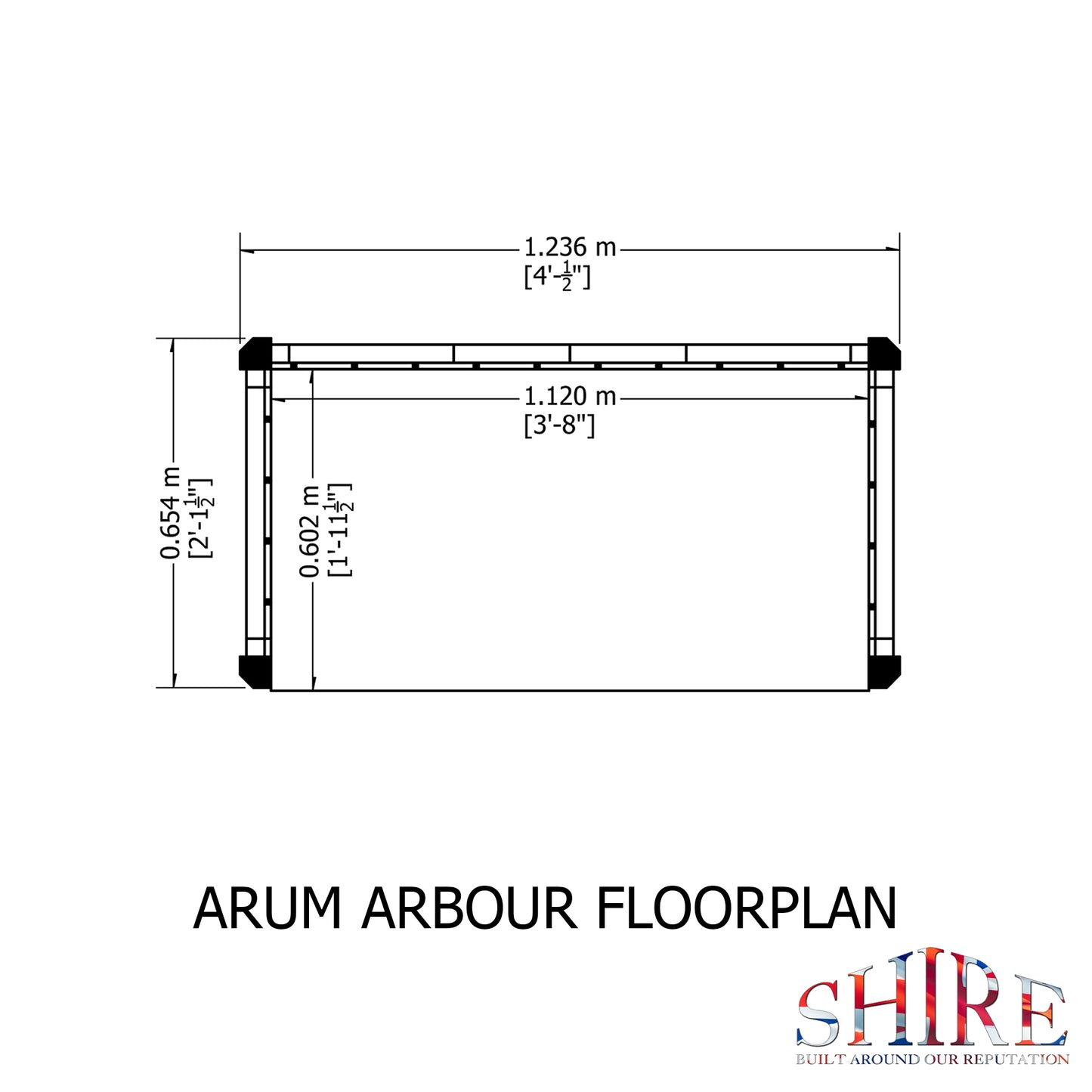 Shire Arum Arbour Seat Pressure treated