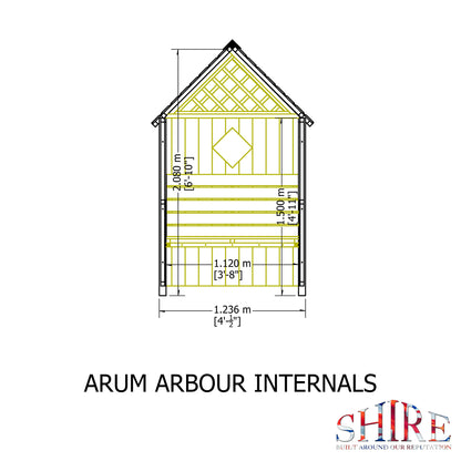 Shire Arum Arbour Seat Pressure treated