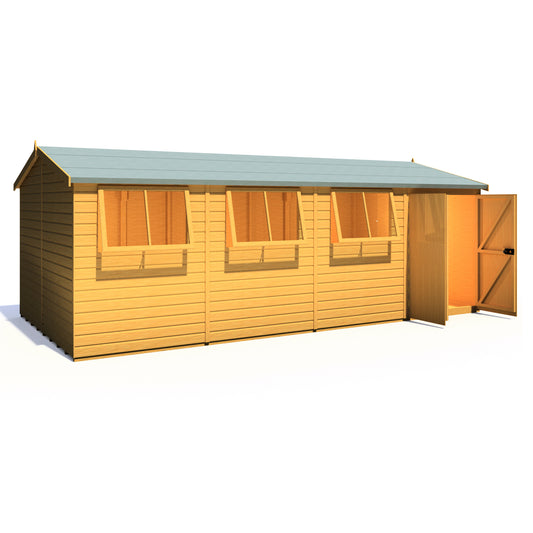 Shire Atlas 10x20 Double Door Loglap Reverse Apex