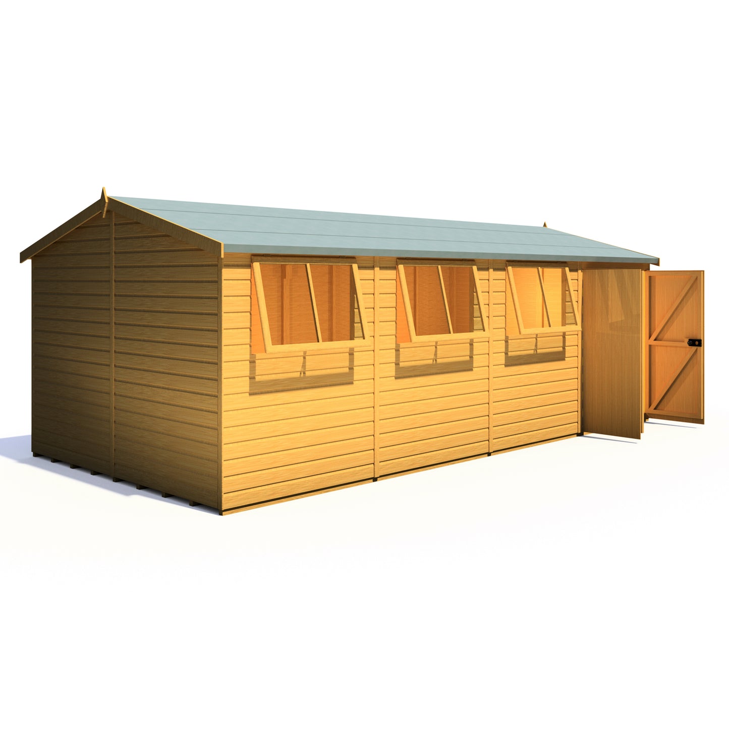 Shire Atlas 10x20 Double Door Shiplap Reverse Apex