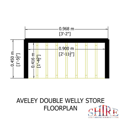 Shire Aveley Double Welly Store 3x1