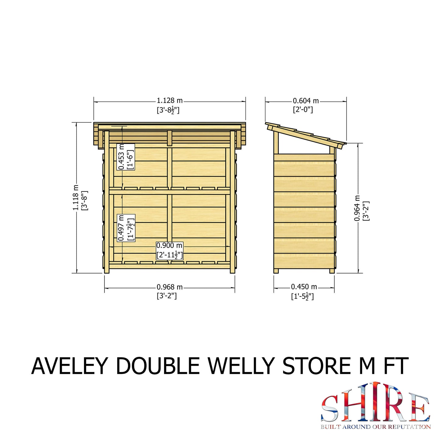 Shire Aveley Double Welly Store 3x1