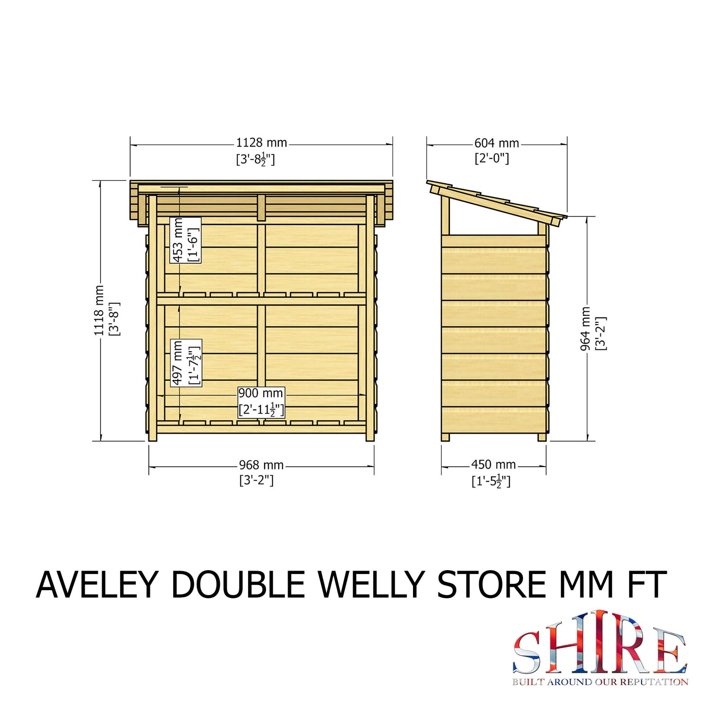 Shire Aveley Double Welly Store 3x1