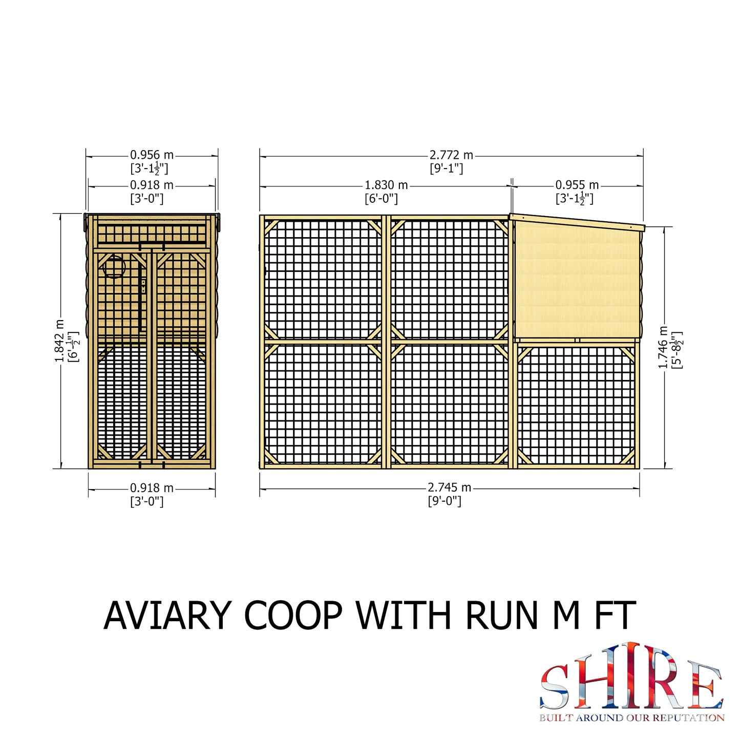 Shire Aviary Coop (3'x2'x101/2")