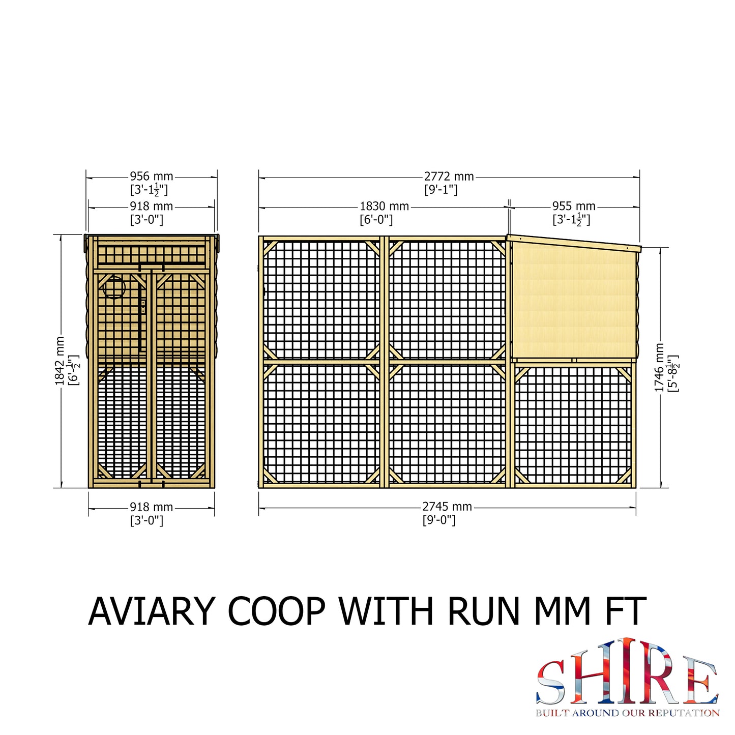 Shire Aviary Coop (3'x2'x101/2")