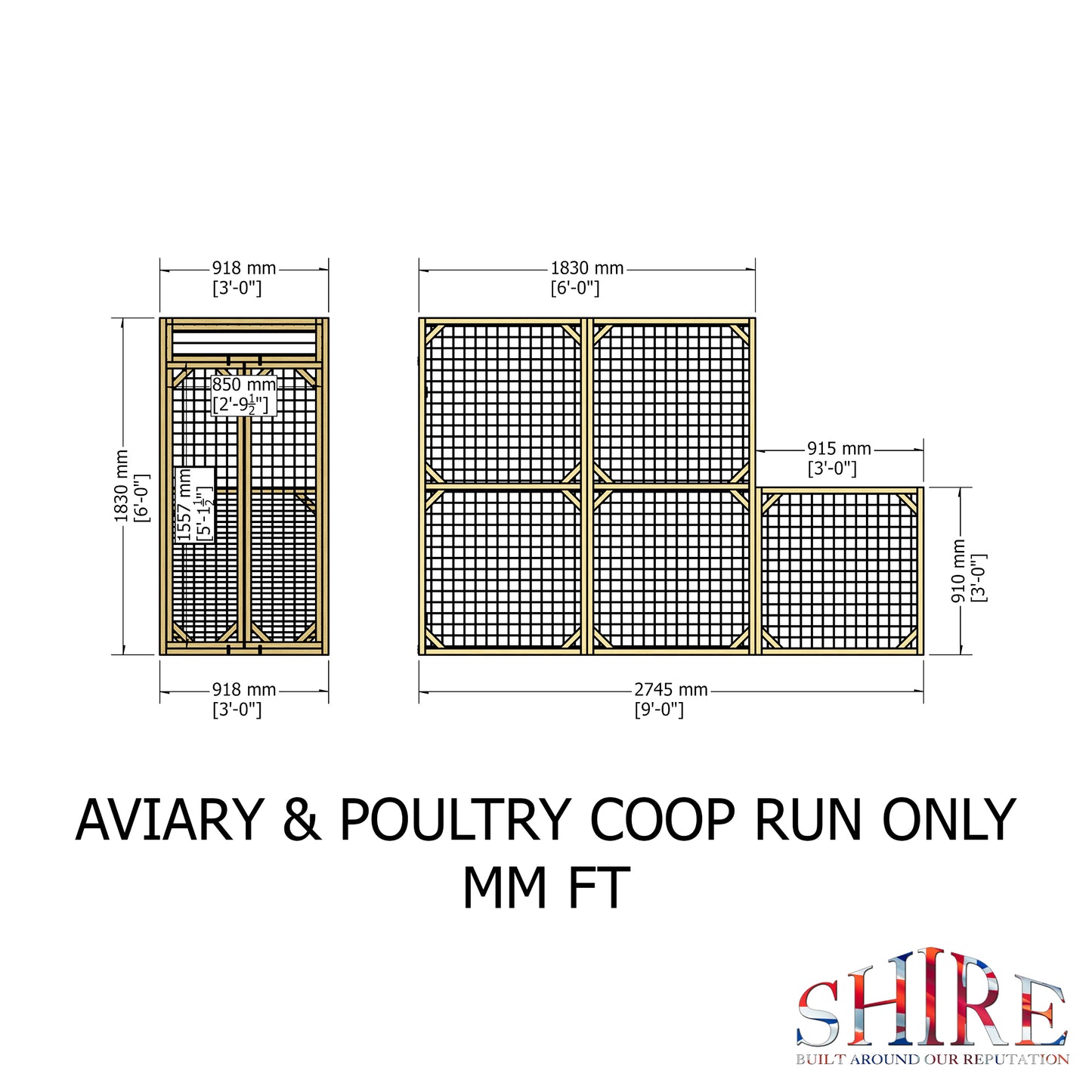 Shire Aviary Coop (3'x2'x101/2")