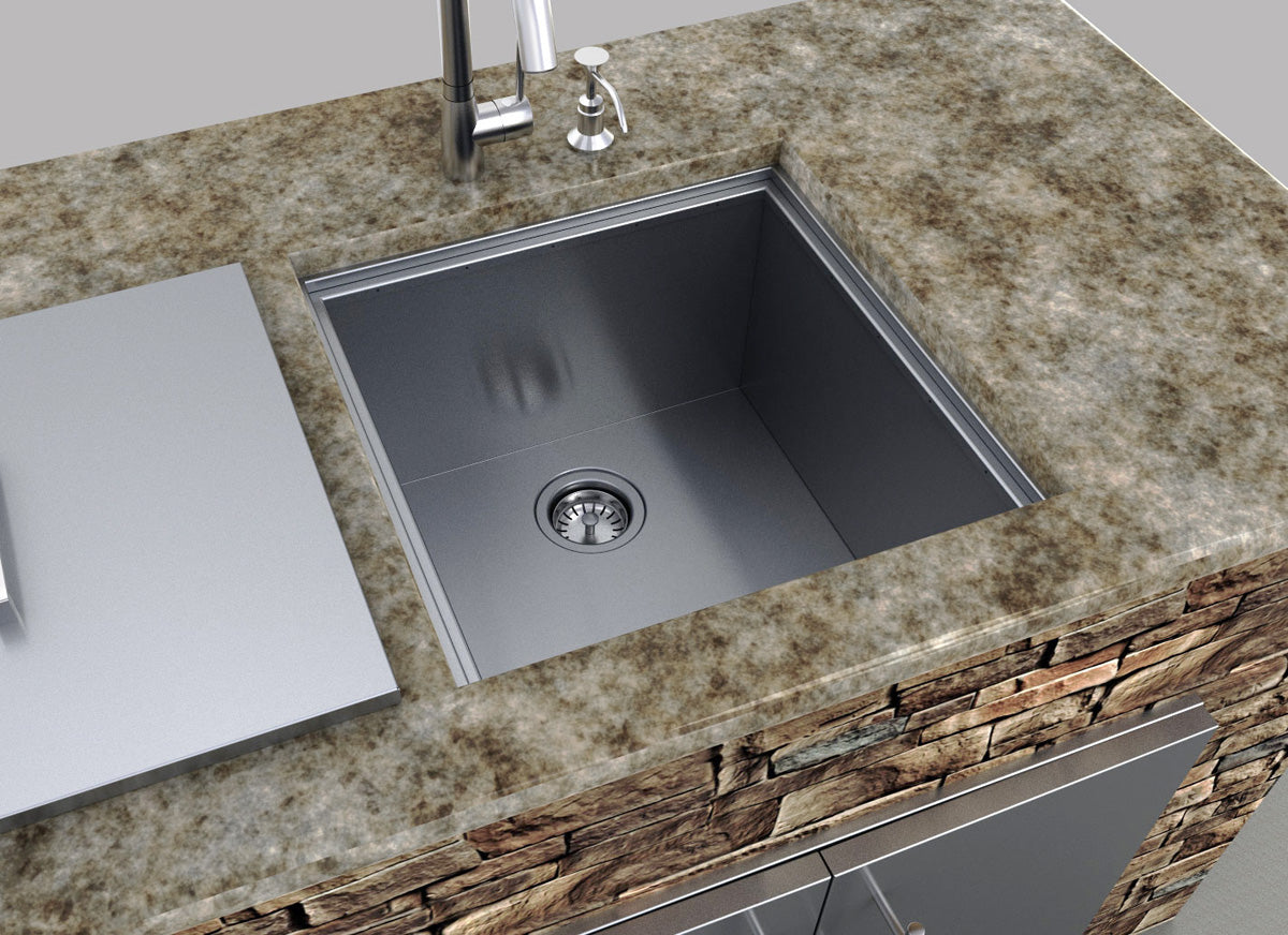 Sunstone Single Basin Sink with Cover
