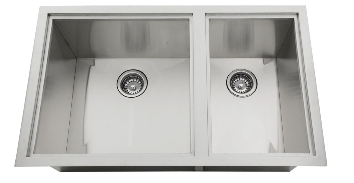 Sunstone Double Basin Sink with Covers