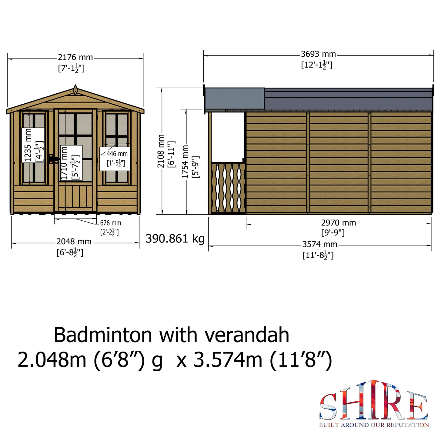 Shire Badminton & Verandah 7x 10