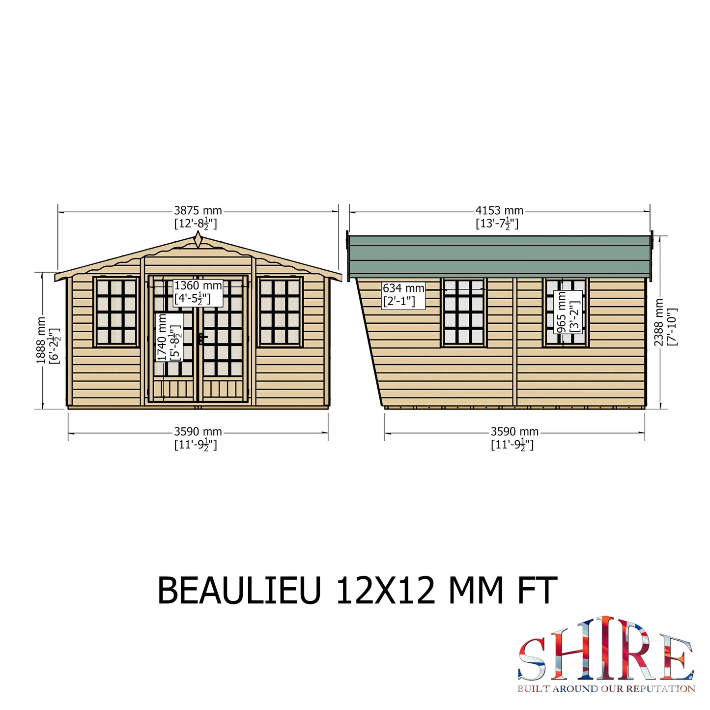 Shire Beaulieu 12x12 Shiplap