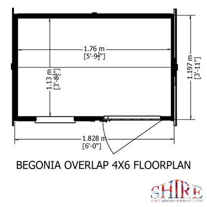 Shire Overlap 6x4 SD Reverse Apex 6x4