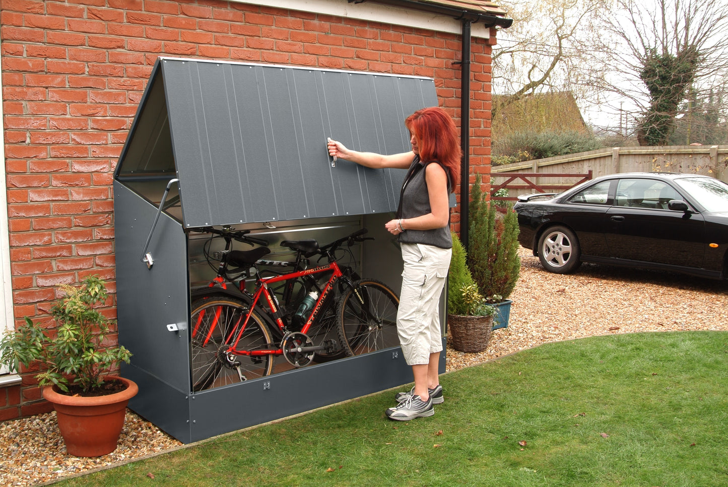 Trimetals Bicycle Store 6 x 3 Metal Garden Storage