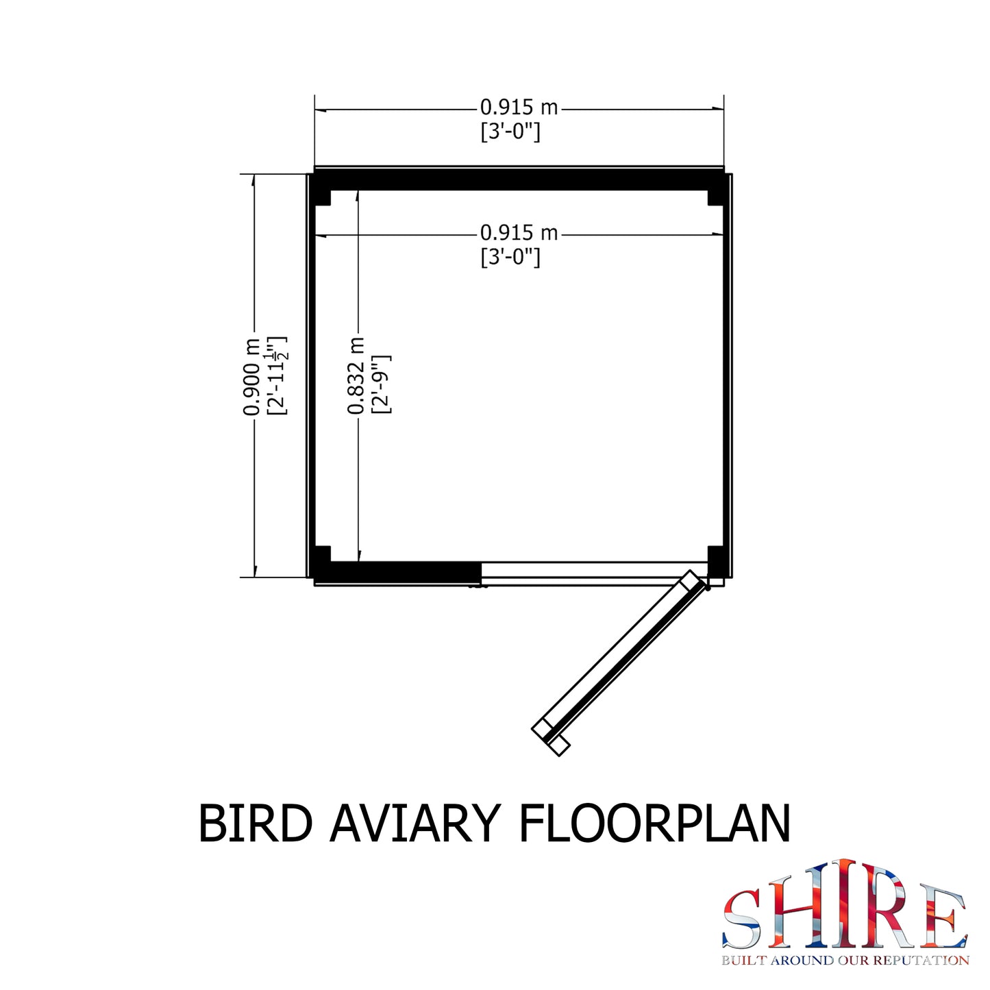 Shire Aviary Coop (3'x2'x101/2")