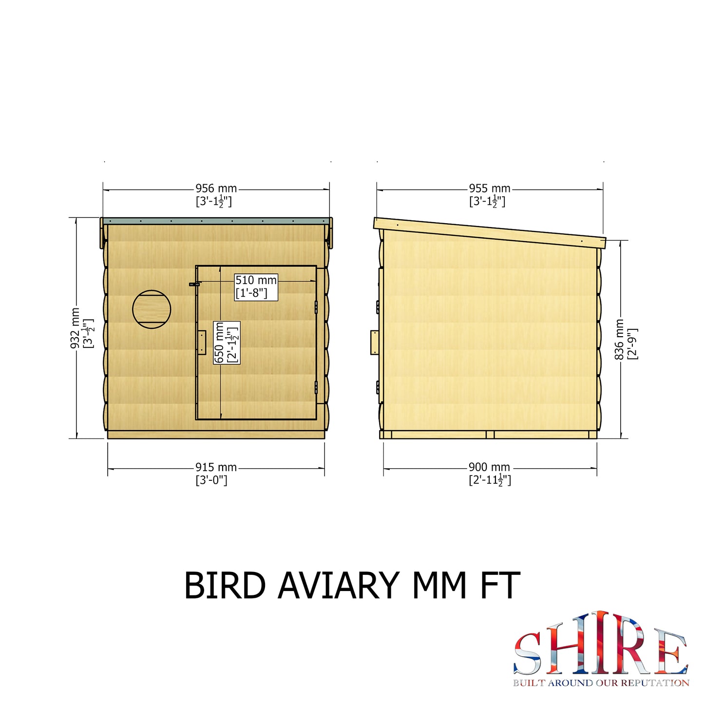 Shire Aviary Coop (3'x2'x101/2")