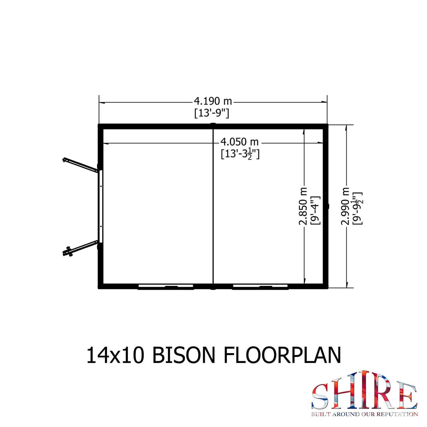 Shire Bison 14x10 Double Door Loglap