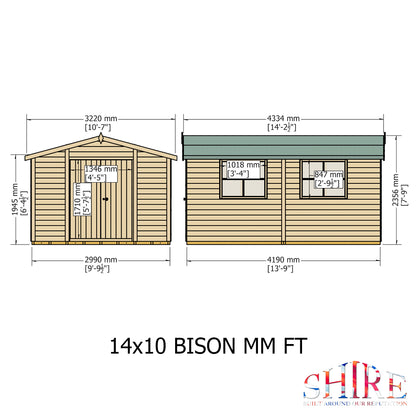 Shire Bison 14x10 Double Door Loglap