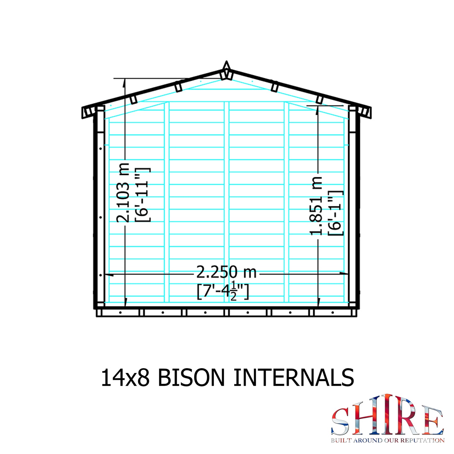 Shire Bison 14x8 Double Door Loglap