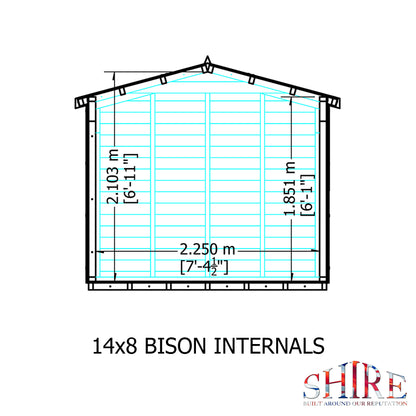 Shire Bison 14x8 Double Door Loglap