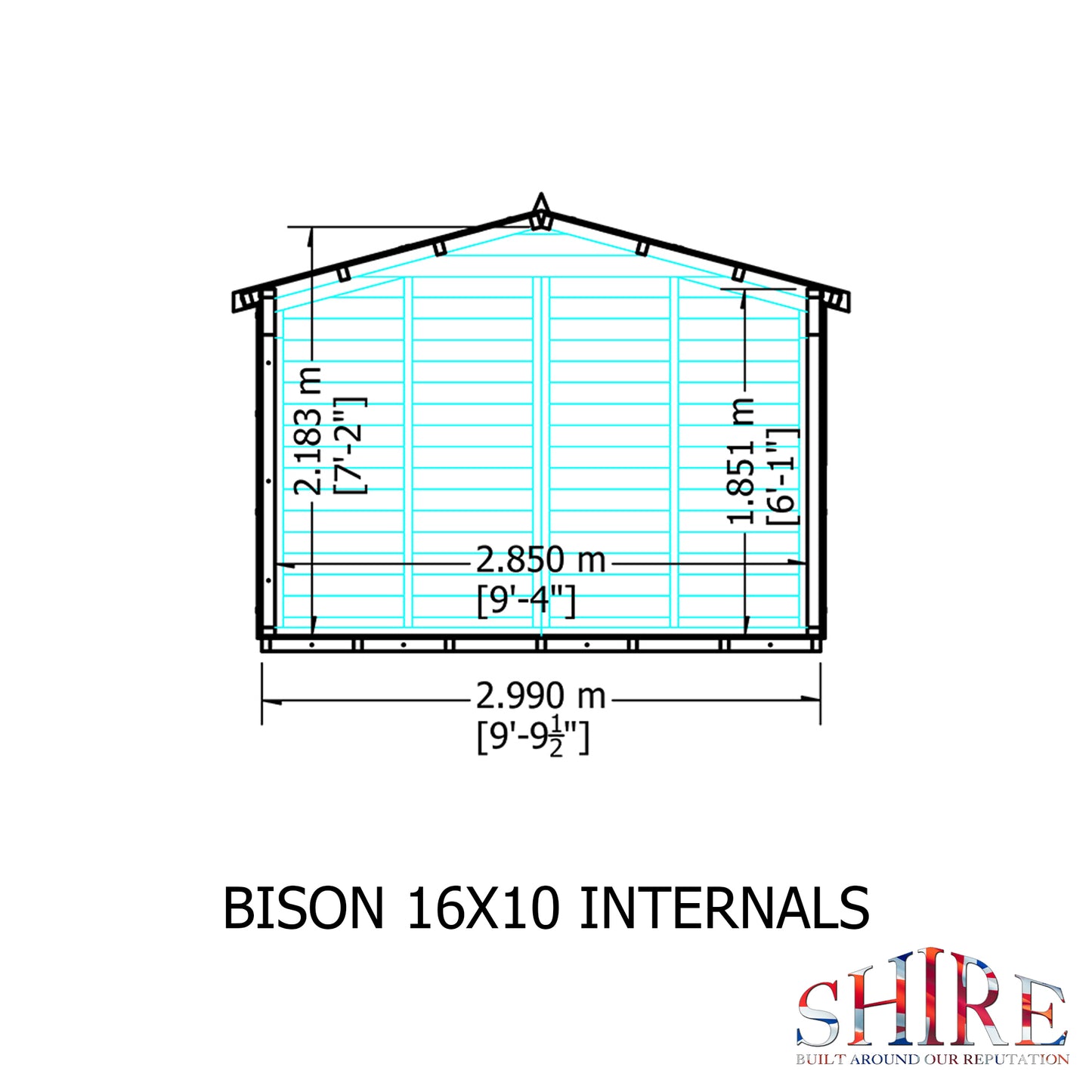 Shire Bison 16x10 Double Door Loglap