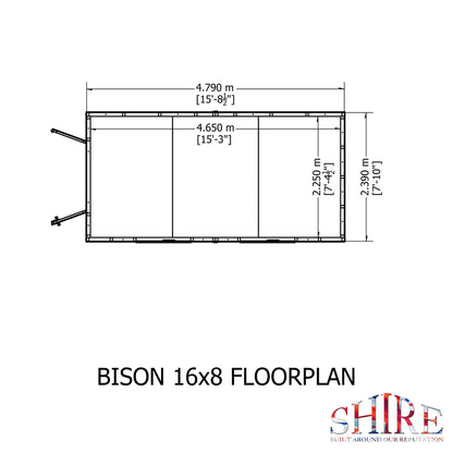 Shire Bison 16x8 Double Door Loglap