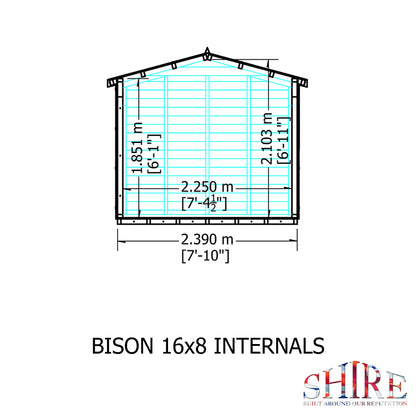 Shire Bison 16x8 Double Door Loglap