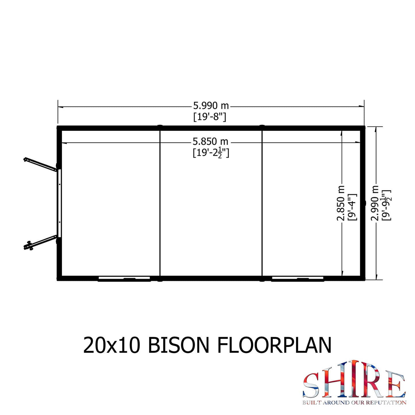 Shire Bison 20x10 Double Door Loglap