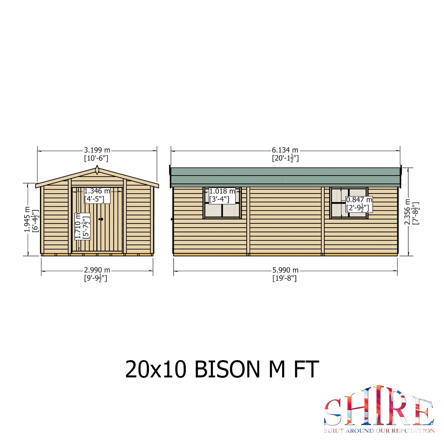 Shire Bison 20x10 Double Door Loglap