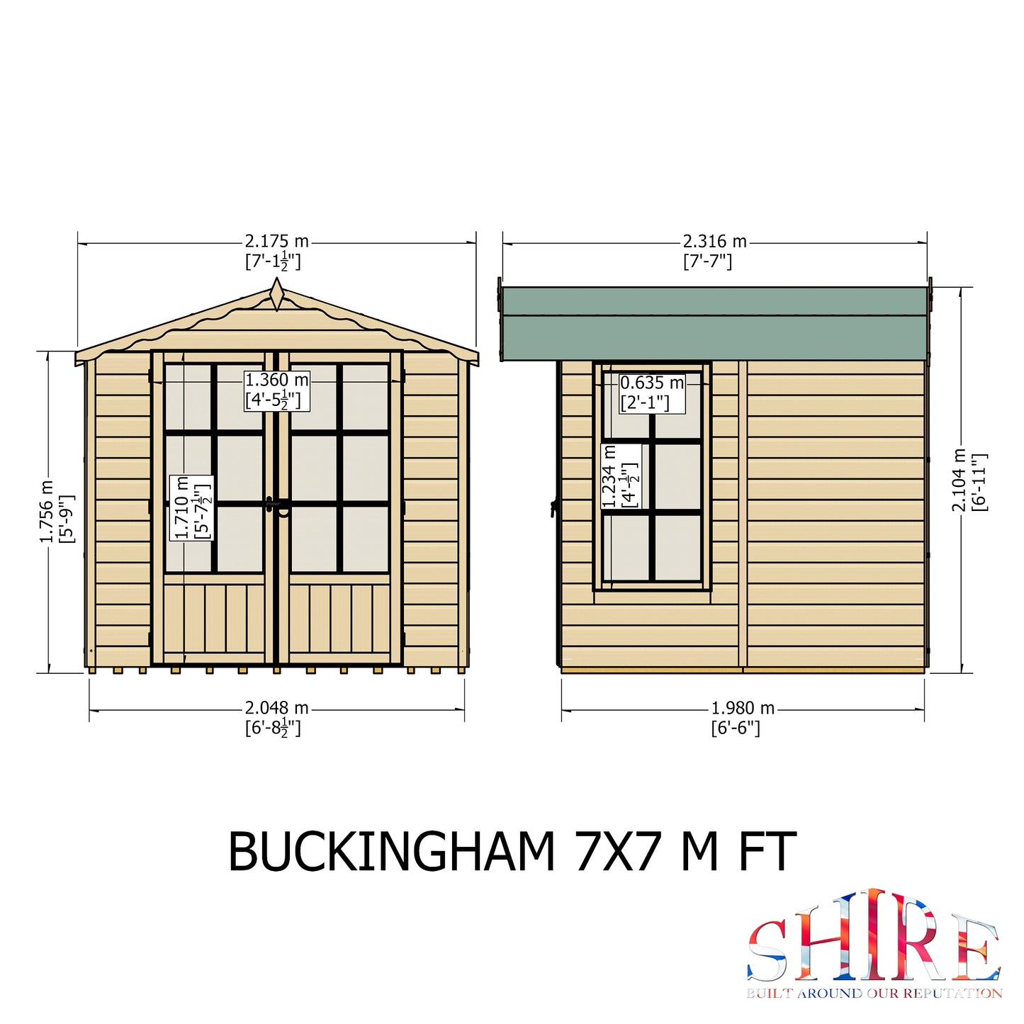 Shire Buckingham Pressure treated  7x7