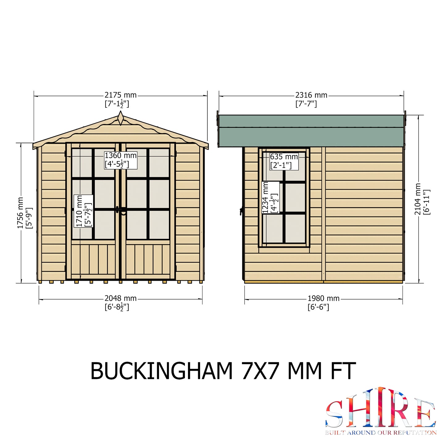 Shire Buckingham Pressure treated  7x7