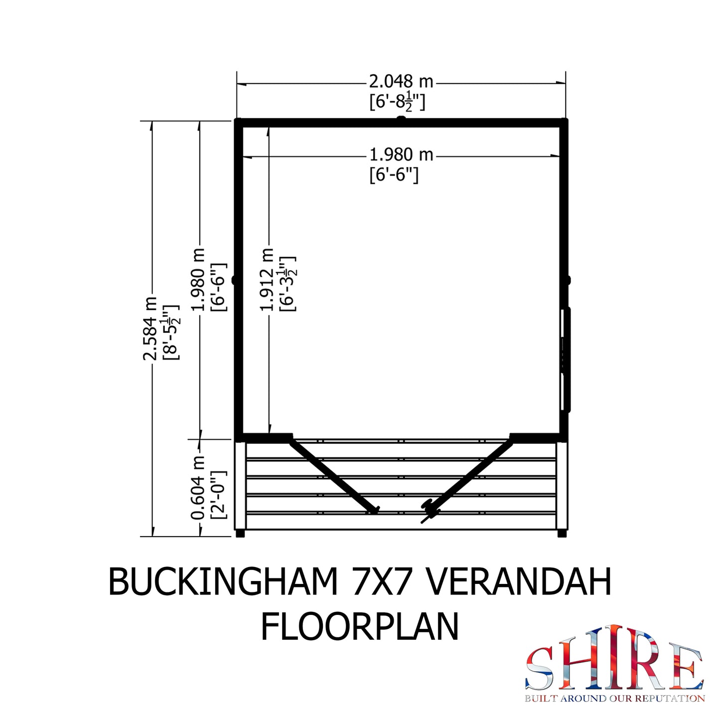 Shire Buckingham & Veranda 7 x 10