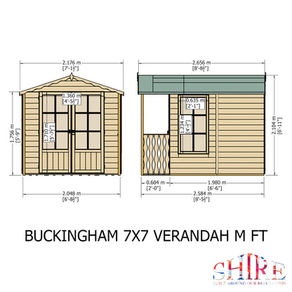 Shire Buckingham Pressure treated  7x7